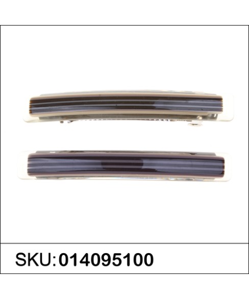 Stripe Long & Skinny Barrette  2-Pack