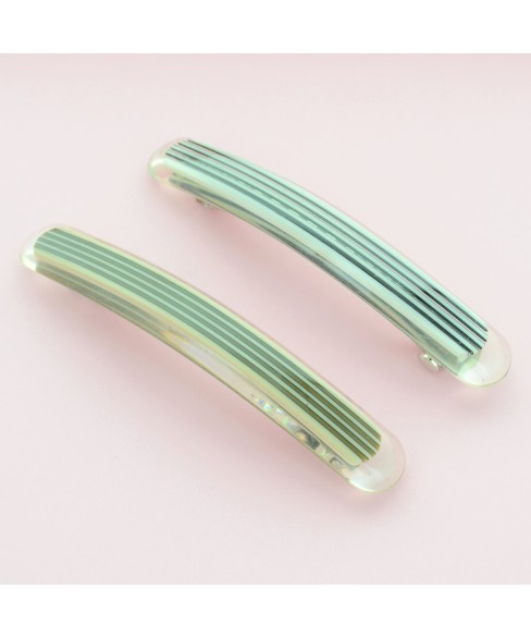 Stripe Long & Skinny Barrette  2-Pack