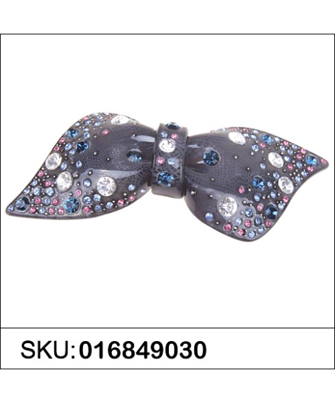 Crystal Acetate Bow Barrette