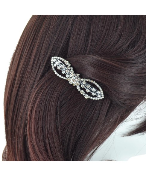 Crystal Bow Barrette (Cilp Paris)