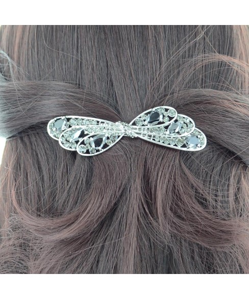 Vintage Inspired CubicZirconia Barrette Clip Paris