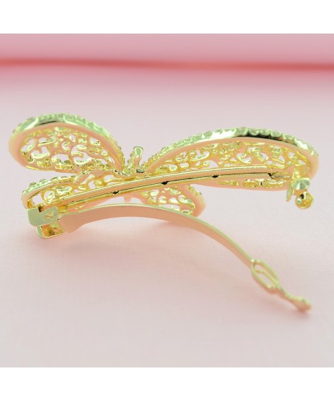 Austria Crystal Butterfly Barrette (Clip France)