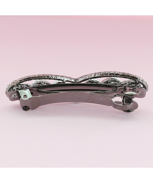 Crystal Rhinestone Heart Barrette/Hair Clip