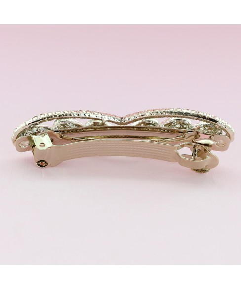 Crystal Rhinestone Heart Barrette/Hair Clip