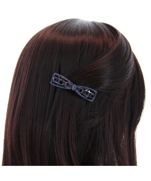 Rhinestone Bow Barrette (Clip France )