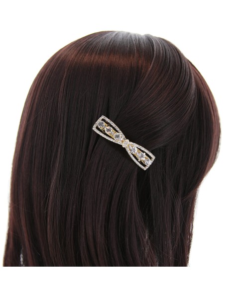 Rhinestone Bow Barrette (Clip France )