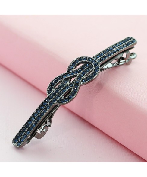 Rhinestone Twist Barrette/Hair Clip (Clip France)