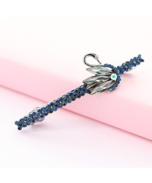 Rhinestone Swan Barrette (Clip France )