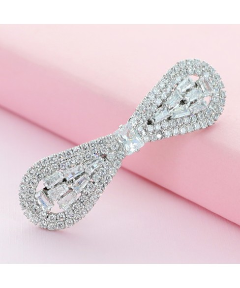 Cubic Zirconia Bow Pinch Cilp