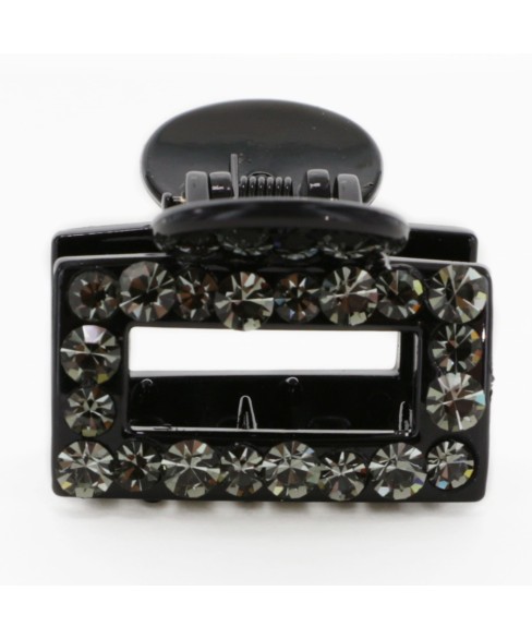 Crystal Rhinestone Rectangle Cutout Claw Clip