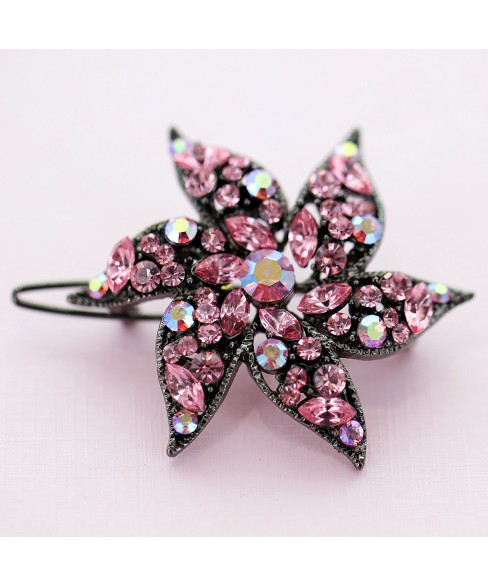 Crystal Flower Barrette