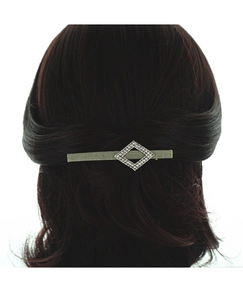 Crystal Cutout Diamond Alligator Clip