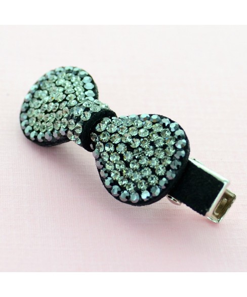 Crystal Bow Alligator Clip