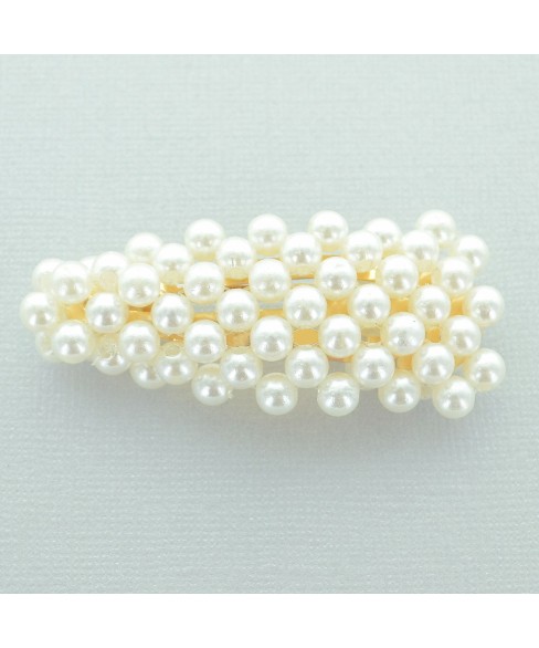 Imitation Pearl Water Drop Snap Clip/Barrette