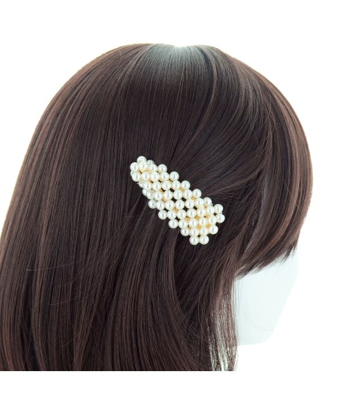 Imitation Pearl Water Drop Snap Clip/Barrette