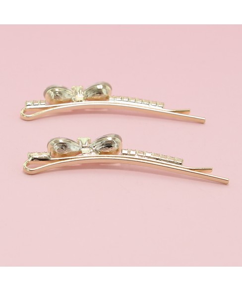 Crystal Bow Bobby Pin (2-Pack)