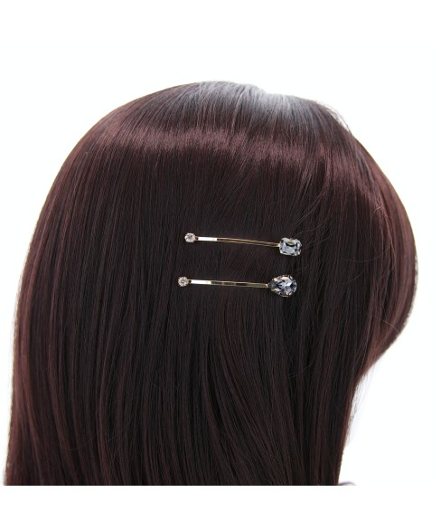 Rhinestone 2-Pack Bobby Pins/Hair Clips