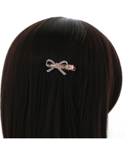 Crystal Rhinestone  Bow Pinch Cilp