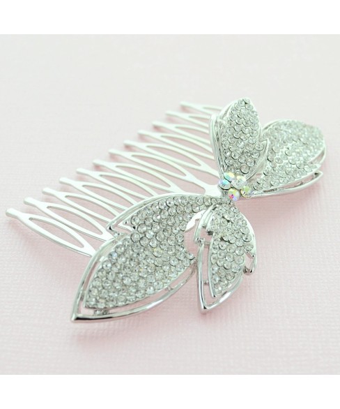 Crystal Bow Hair Comb