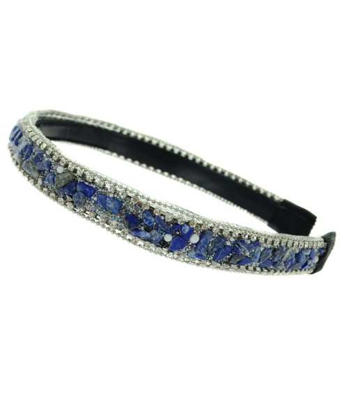 Semiprecious Stone Beaded & Crystal Headband