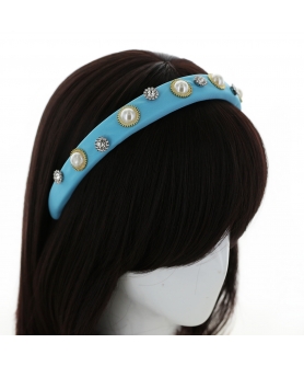 Fashion Rhinestone&Pearl Padded Headband