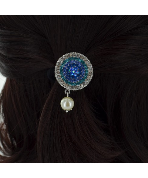 Crystal Plate Ponytail Holder