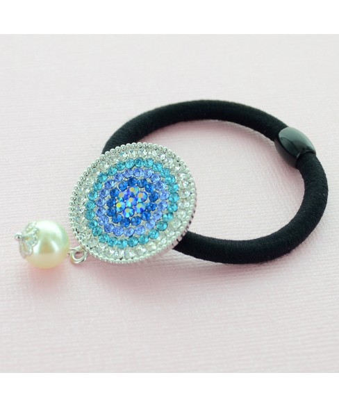 Crystal Plate Ponytail Holder