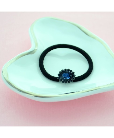 Crystal Oval Ponytail Holder