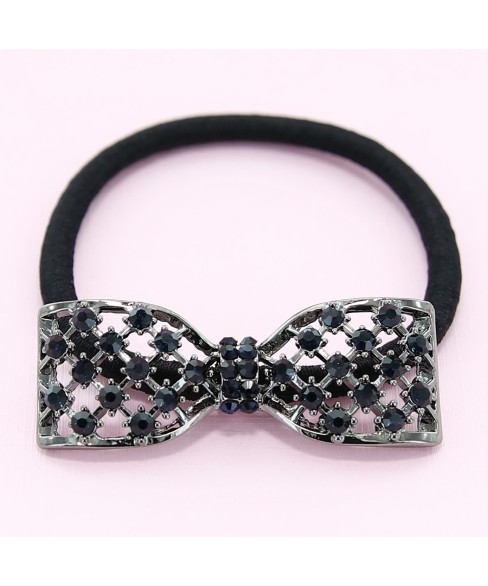 Australian Crystal-Embellished Bow Hair Tie