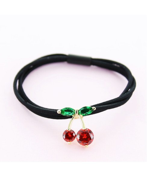 Cubiczirconia Rhinestone Cherry Ponytail Holder