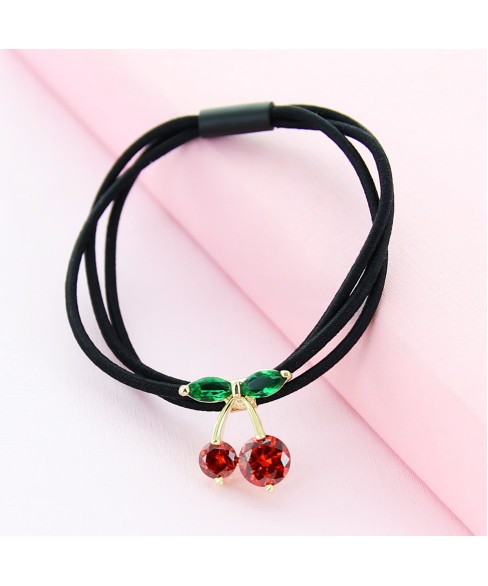 Cubiczirconia Rhinestone Cherry Ponytail Holder