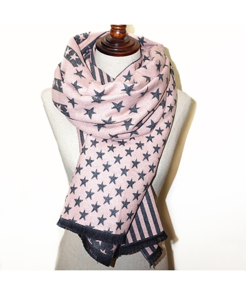 Reversible Stripe & Star Scarf