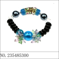 Hand Art Craft Beads & Crystal Stretch Bracelet