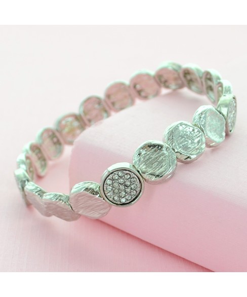 Crystal Disc Stretch Bracelet