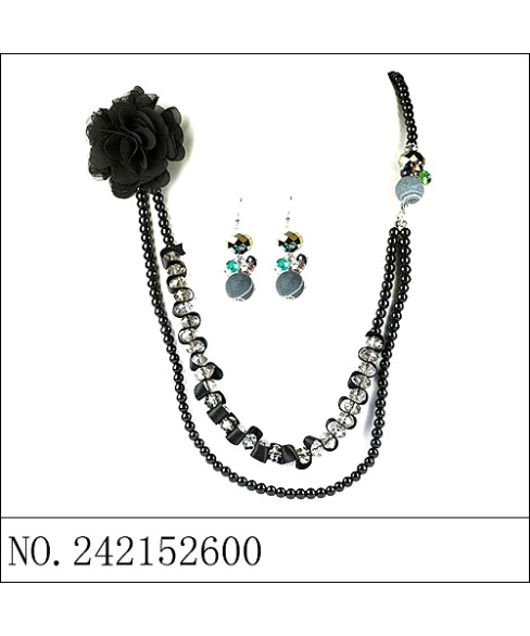 Necklace& Earr Set Blue