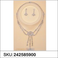 Necklace& Earr Set White