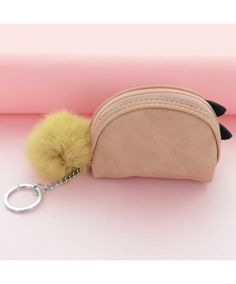 Mini Wallet Rabbit Fur Coin Purse Bag Charm