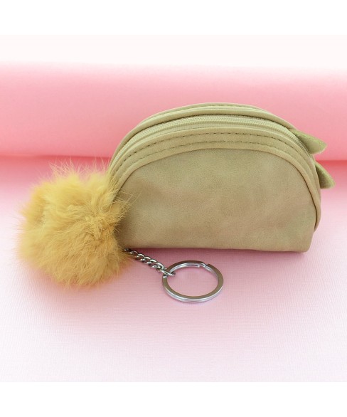 Mini Wallet Rabbit Fur Coin Purse Bag Charm