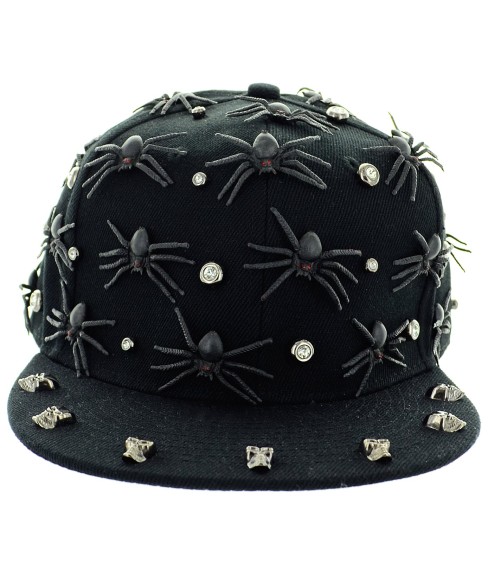 Unsex Spider Me Crystal Studded Baseball Cap