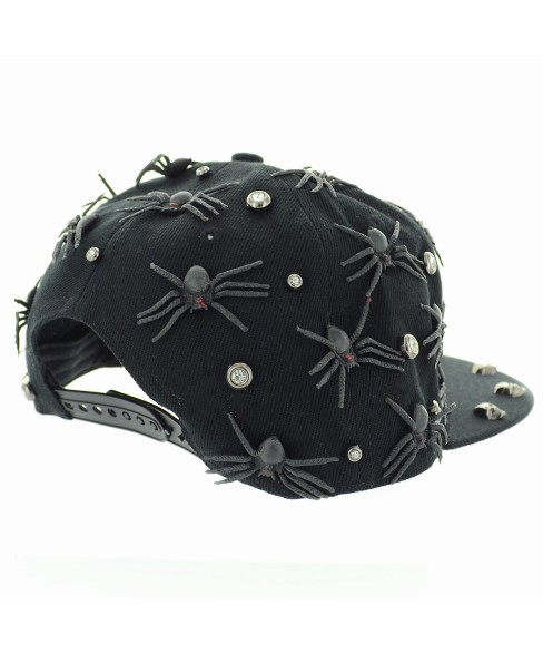 Unsex Spider Me Crystal Studded Baseball Cap