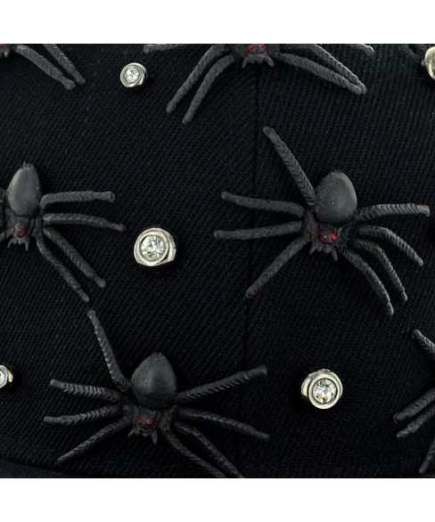 Unsex Spider Me Crystal Studded Baseball Cap