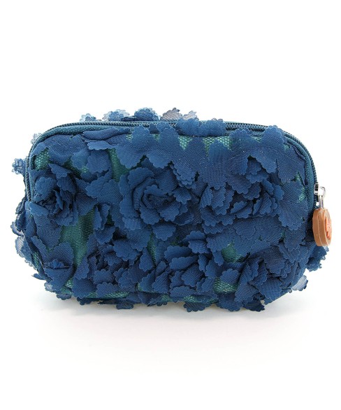 Floral Triple Compartment Wristlet Change Purse