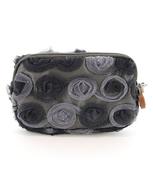 Floral Triple Compartment Wristlet Change Purse