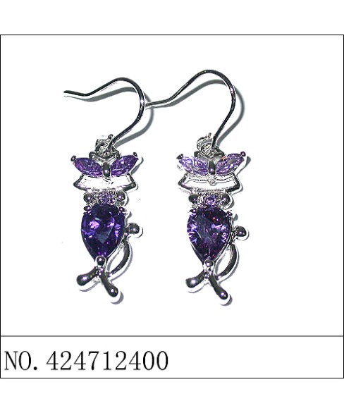 Earrings Purple