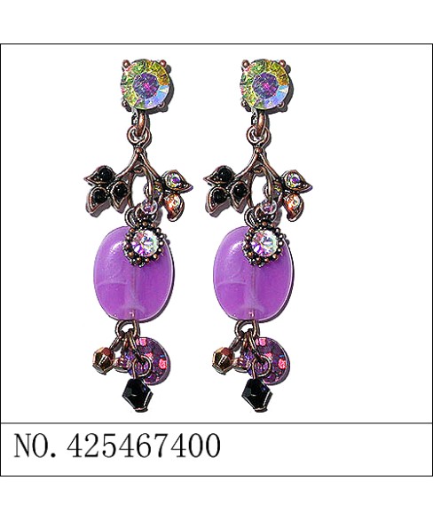 Earrings Purple