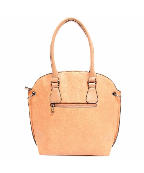 Strip Medium Faux Leather Satchel