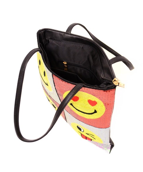 Happy Face Sequin Tote