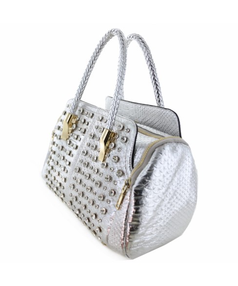 Metallic Crystal Rhinestone Studded Purse Bag