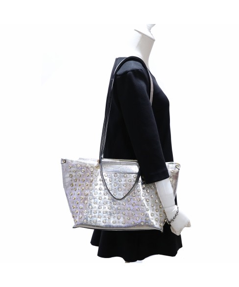 Metallic Crystal Rhinestone Studded Purse Bag