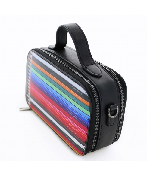 Color Pencil Top Handle Clutch Bag